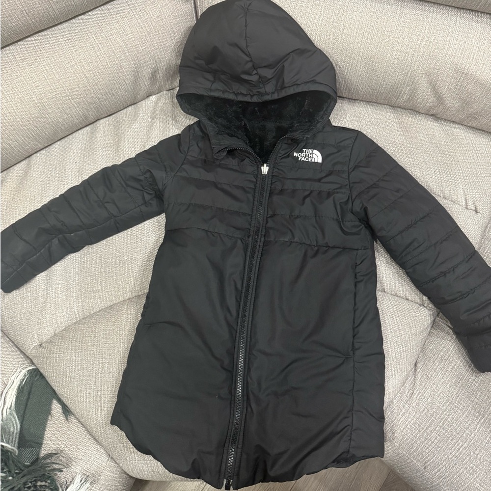 The North Face Girls Black Reversible Hooded Coat SIZE XXS (5)